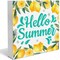 Hello Summer Lemon Wood Block Sign, 5 x 5 Inches – Cheerful Summer Décor for Home, Kitchen, and Table Displays